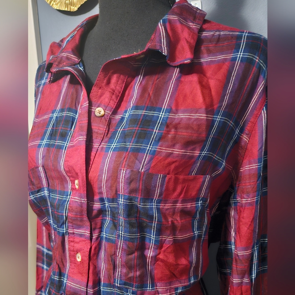 Old Navy Plaid Mini Shirtdress Plus Size 2X - Picture 2 of 7